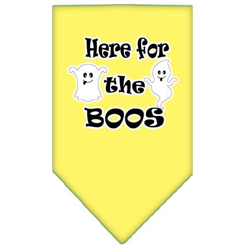 Here For The Boos Screen Print Bandana Yellow Large