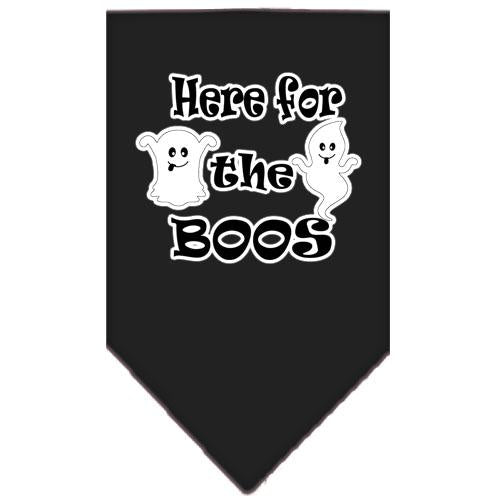 Here For The Boos Screen Print Bandana Black Small