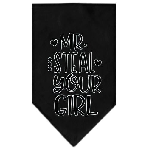 Mr. Steal Your Girl Screen Print Bandana Black Large