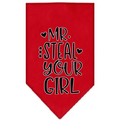 Mr. Steal Your Girl Screen Print Bandana Red Small