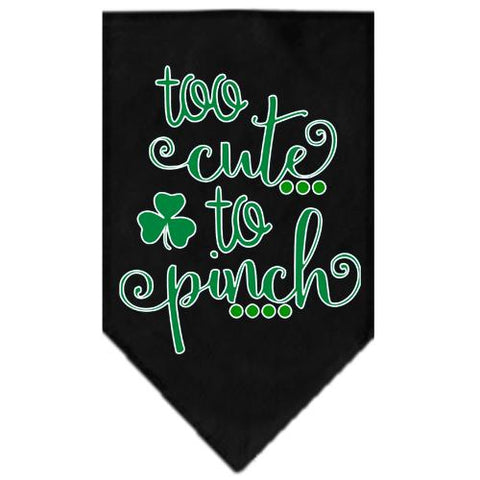 Too Cute To Pinch Screen Print Bandana Black Large