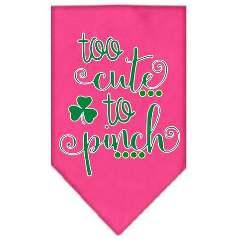 Too Cute To Pinch Screen Print Bandana Bright Pink Large