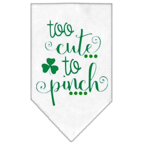 Too Cute To Pinch Screen Print Bandana White Large