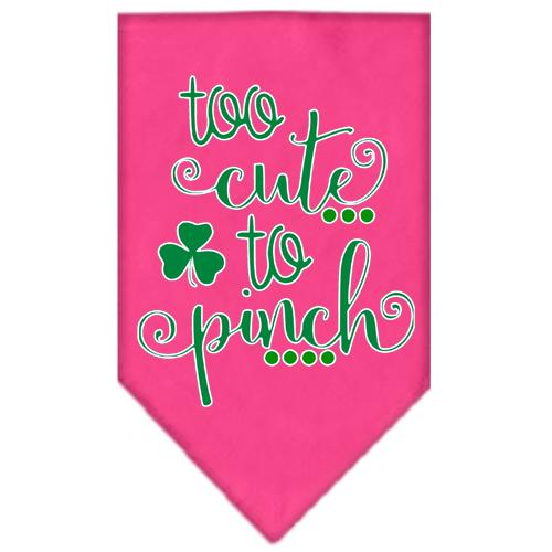 Too Cute To Pinch Screen Print Bandana Bright Pink Small