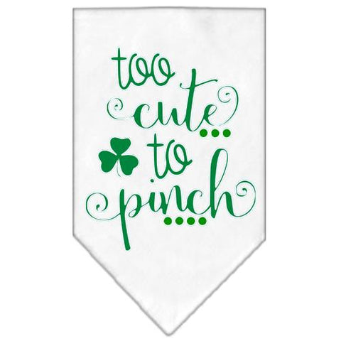 Too Cute To Pinch Screen Print Bandana White Small