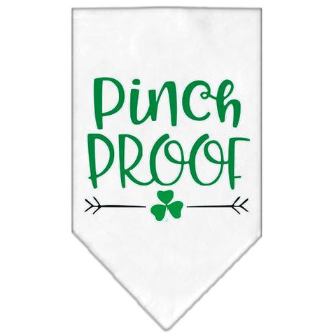 Pinch Proof Screen Print Bandana White Large