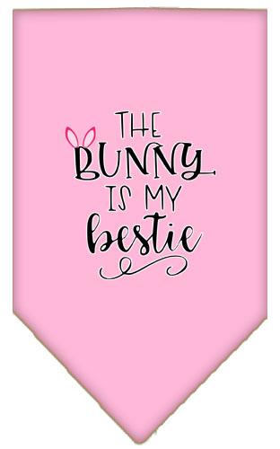 Bunny Is My Bestie Screen Print Bandana Light Pink Large