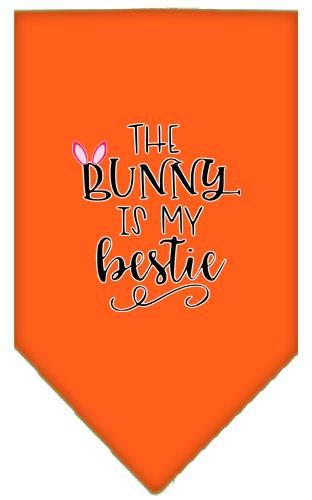 Bunny Is My Bestie Screen Print Bandana Orange Large