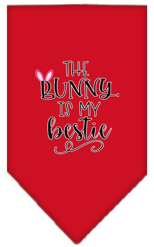 Bunny Is My Bestie Screen Print Bandana Red Large