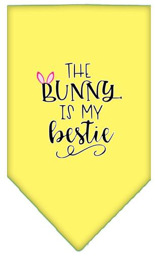 Bunny Is My Bestie Screen Print Bandana Yellow Large