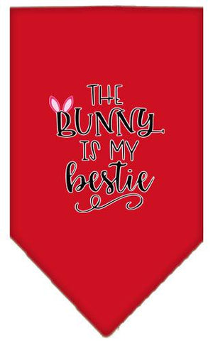 Bunny Is My Bestie Screen Print Bandana Red Small