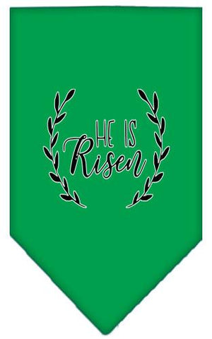 He Is Risen Screen Print Bandana Emerald Green Large