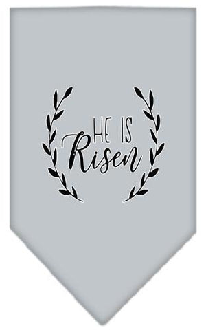 He Is Risen Screen Print Bandana Grey Large