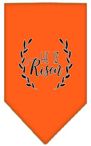 He Is Risen Screen Print Bandana Orange Large