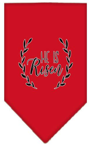 He Is Risen Screen Print Bandana Red Large