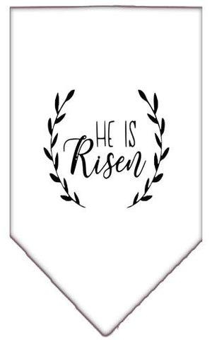 He Is Risen Screen Print Bandana White Large