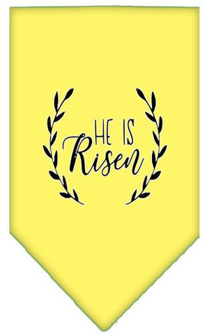 He Is Risen Screen Print Bandana Yellow Large