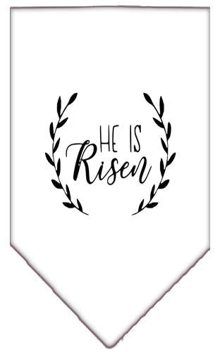 He Is Risen Screen Print Bandana White Small