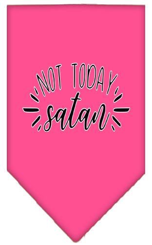 Not Today Satan Screen Print Bandana Bright Pink Large