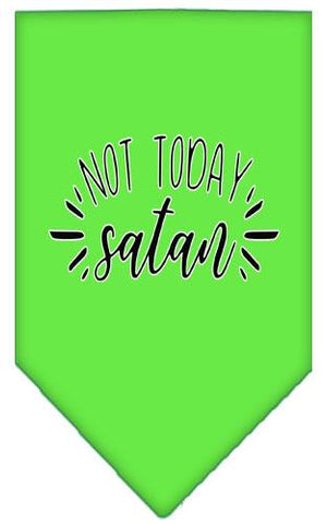 Not Today Satan Screen Print Bandana Light Pink Small