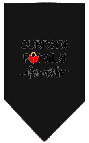 Family Favorite Screen Print Bandana Black Large