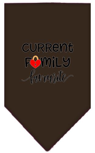 Family Favorite Screen Print Bandana Cocoa Large