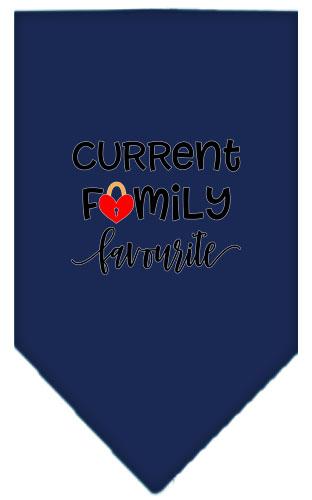 Family Favorite Screen Print Bandana Navy Blue Large