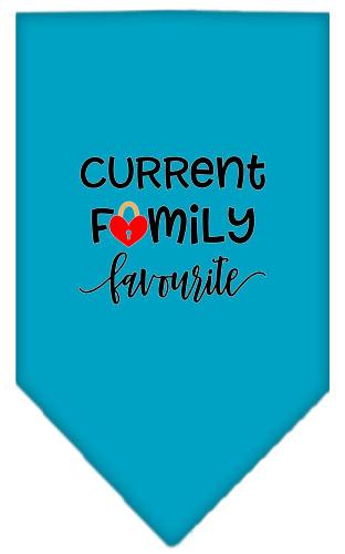 Family Favorite Screen Print Bandana Turquoise Large