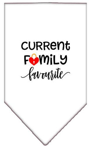 Family Favorite Screen Print Bandana White Large