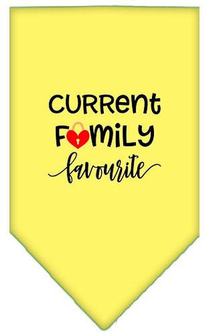 Family Favorite Screen Print Bandana Yellow Large