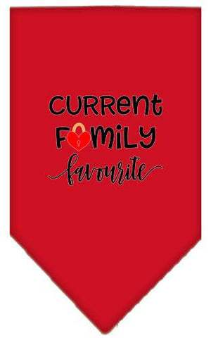 Family Favorite Screen Print Bandana Red Small