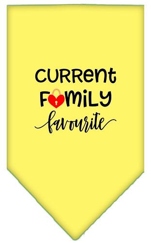 Family Favorite Screen Print Bandana Yellow Small