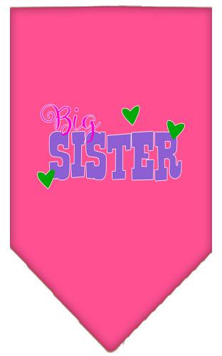 Big Sister Screen Print Bandana Bright Pink Large