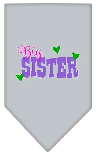 Big Sister Screen Print Bandana Grey Large