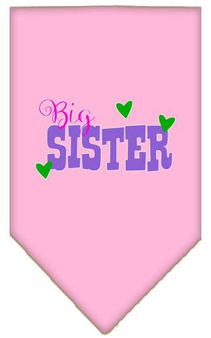 Big Sister Screen Print Bandana Light Pink Large