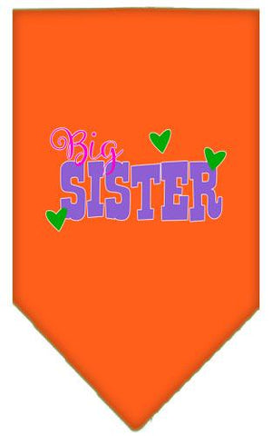 Big Sister Screen Print Bandana Orange Large