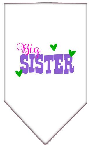 Big Sister Screen Print Bandana White Large