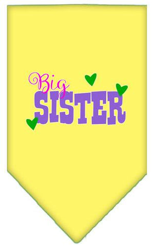 Big Sister Screen Print Bandana Yellow Large