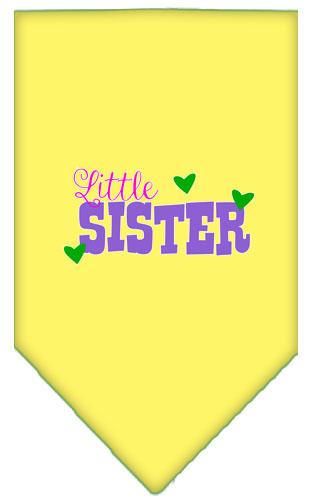 Little Sister Screen Print Bandana Yellow Large