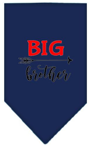 Big Brother Screen Print Bandana Navy Blue Large