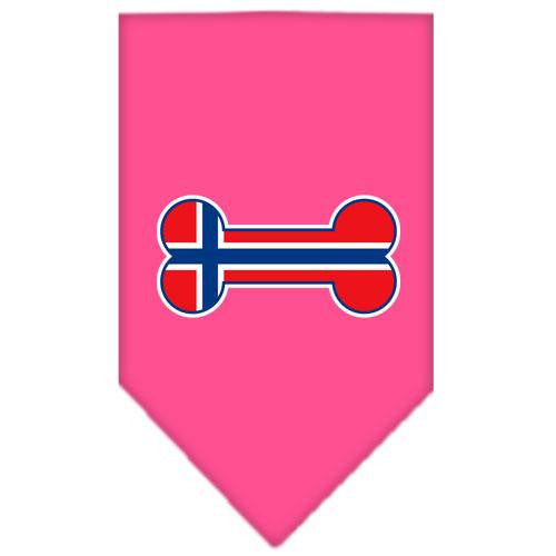 Bone Flag Norway  Screen Print Bandana Bright Pink Large