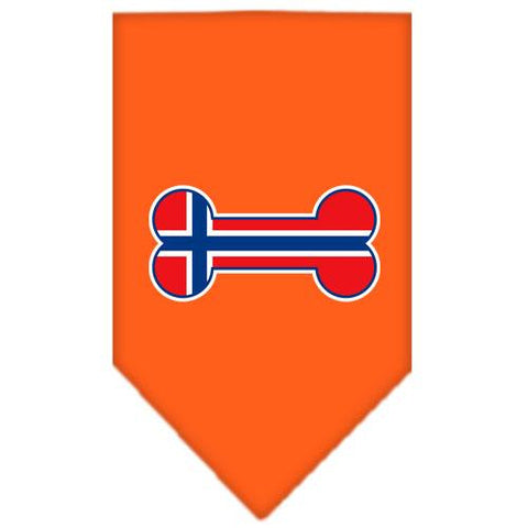 Bone Flag Norway  Screen Print Bandana Orange Large