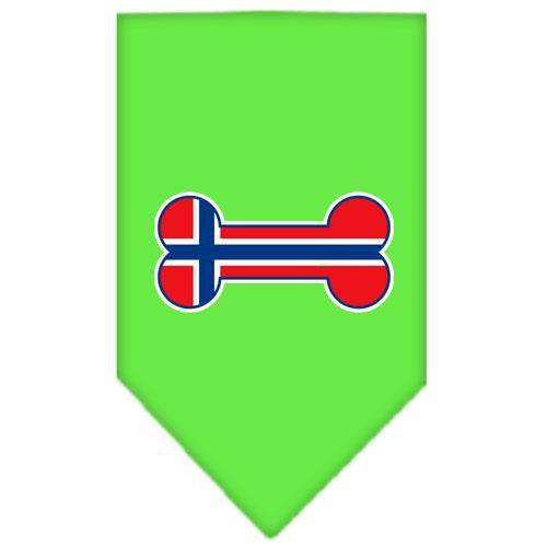 Bone Flag Norway  Screen Print Bandana Lime Green Small