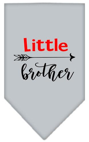 Little Brother Screen Print Bandana Grey Large