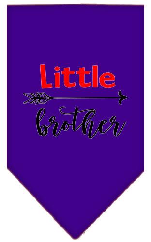 Little Brother Screen Print Bandana Purple Large