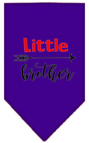 Little Brother Screen Print Bandana Purple Large