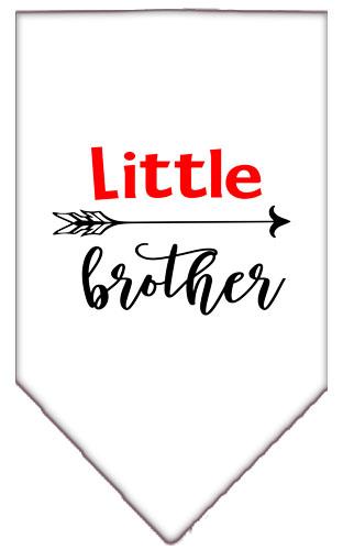 Little Brother Screen Print Bandana White Large