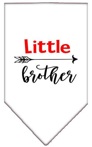 Little Brother Screen Print Bandana White Large