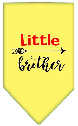 Little Brother Screen Print Bandana Yellow Large