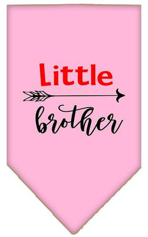 Little Brother Screen Print Bandana Light Pink Small